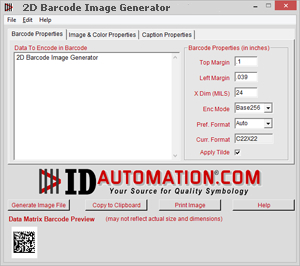 2D Barcode Image Generator