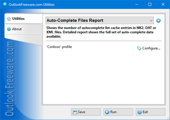 Auto-Complete Files Report for Outlook