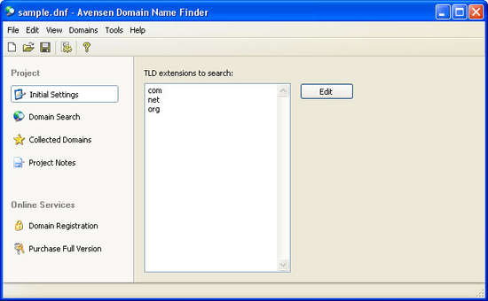 Avensen Domain Name Finder