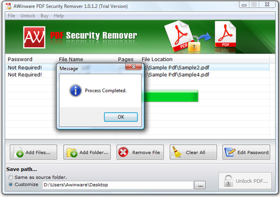 AWinware Pdf Password Remover