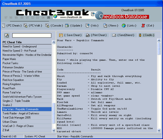 CheatBook Issue 07/2005