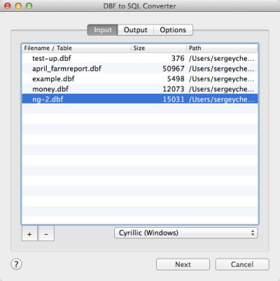DBF to SQL Converter for Mac