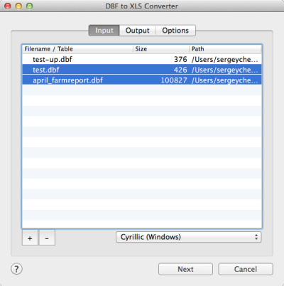 DBF to XLS Converter for Mac