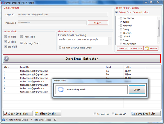 Email Address Grabber for Gmail