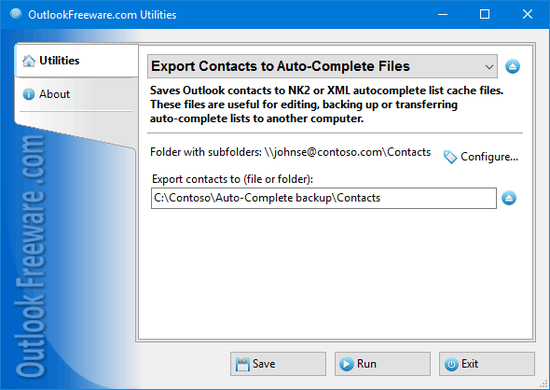 Export Contacts to Auto-Complete Files