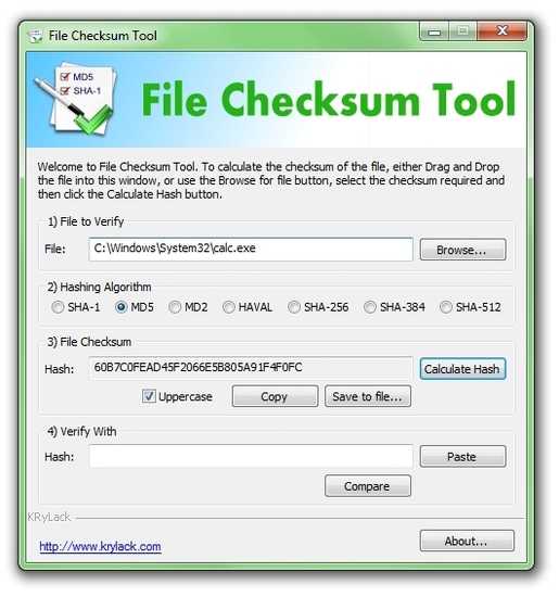 File Checksum Tool