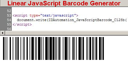 Linear JavaScript Barcode Generator