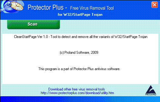 W32/StartPage Trojan Removal Tool.