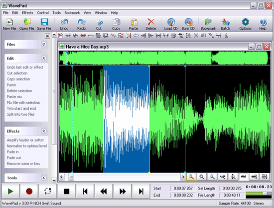 Wavepad Audio Editing Software