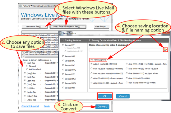 Windows Live Mail to PDF Converter