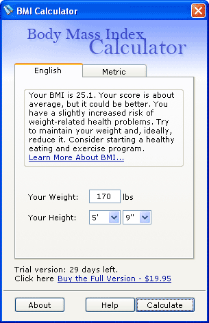 Body weight calculation formulas