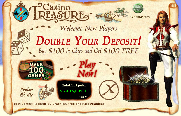 casino treasure casino games playable online for free or real money in