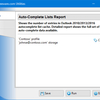 Auto-Complete Lists Report for Outlook