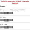 Code39 HTML5 JavaScript Generator