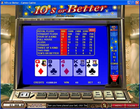 10's Or Better Video Poker