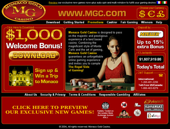 !!! $1000 MONACO GOLD DELUXE 2006