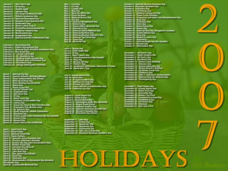 2007 Holidays Screensaver