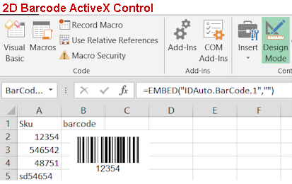 2D Barcode ActiveX Control