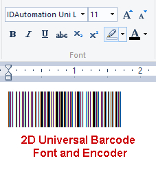 2D Barcode Font and Encoder for Windows