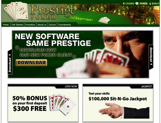 300$ PRESTIGE POKER DELUXE