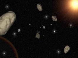 3D Space Asteroids