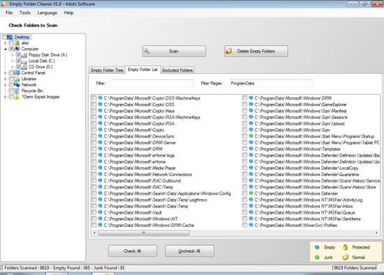 4dots Empty Folder Cleaner