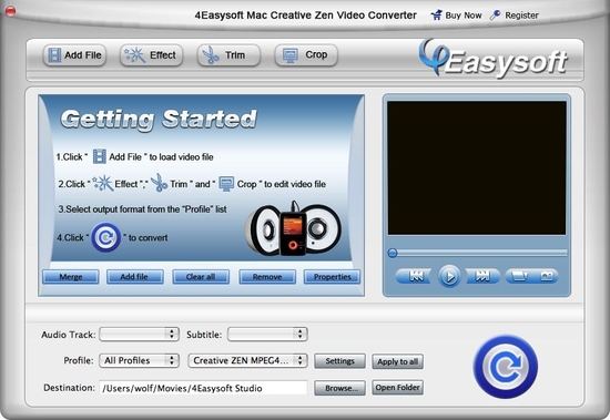 4EasysoftMac Creative Zen VideoConverter