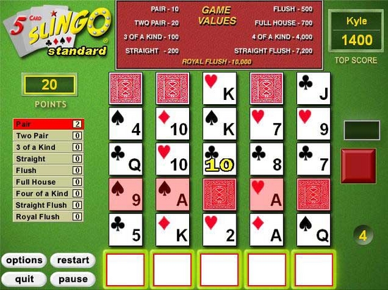 5 Card Slingo