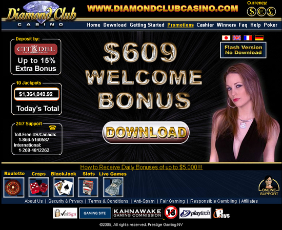$609 DIAMOND CLUB CASINO DELUXE