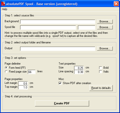 absolutePDF-Spool Base