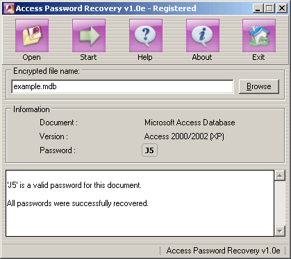 Access Password Recovery