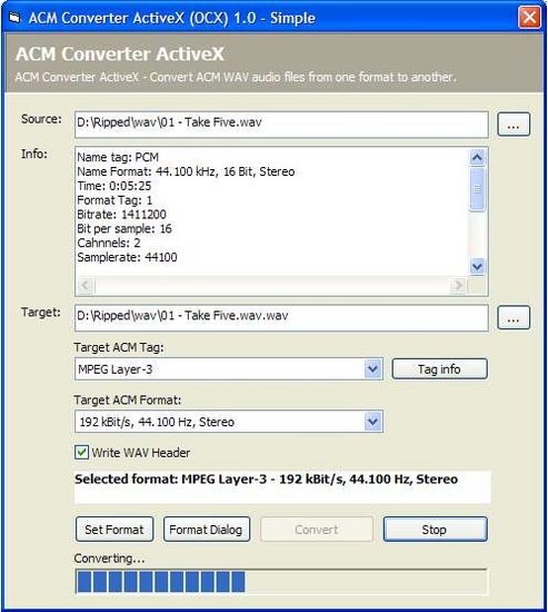 ACM Converter ActiveX (OCX)