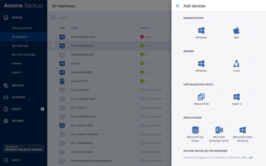 Acronis Backup Virtual Host