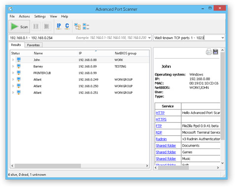 Advanced Port Scanner