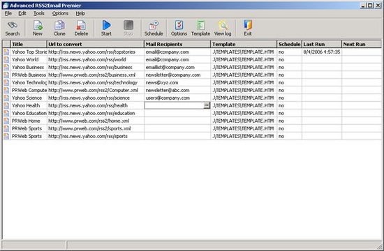 Advanced RSS2Email Enterprise