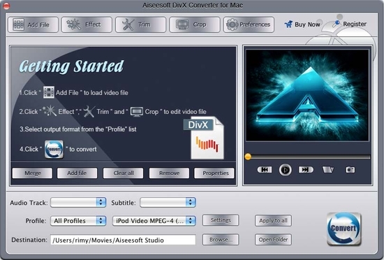 Aiseesoft DivX Converter for Mac