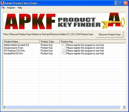APKF Product Key Finder