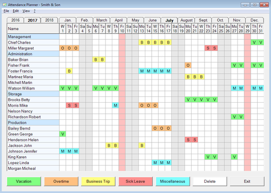 Attendance Planner