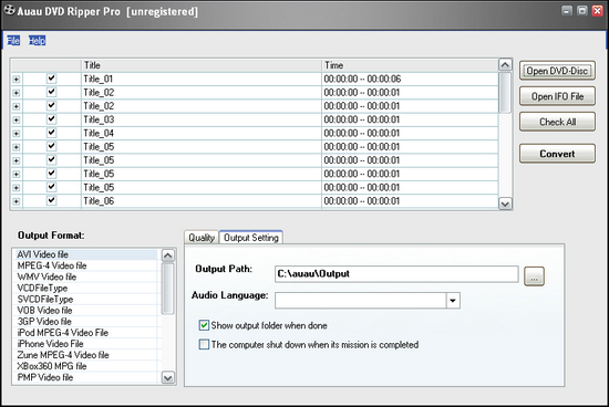 AUAU-Soft DVD Ripper Pro