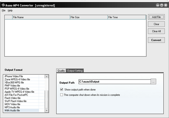 AUAU-Soft MP4 Converter
