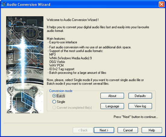 Audio Conversion Wizard