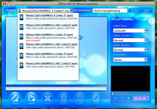 AVI To iPhone Converter for MAC(intel)