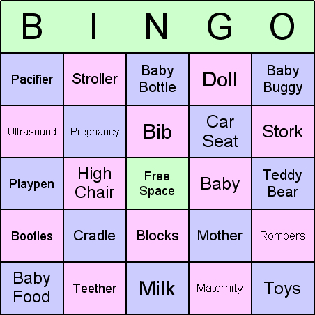 Baby Shower Bingo