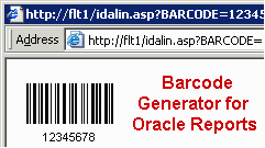 Barcode Generator for Oracle Reports