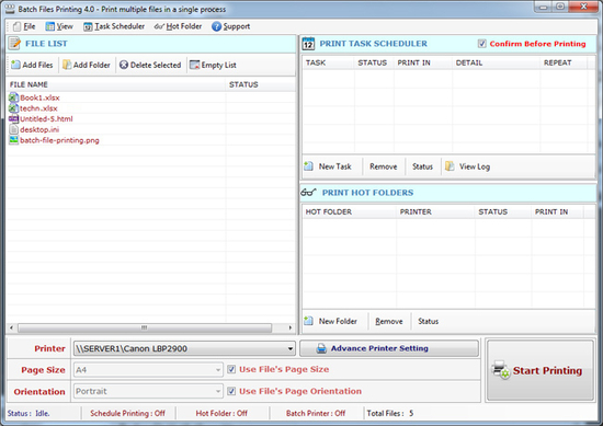 Batch Files Printing