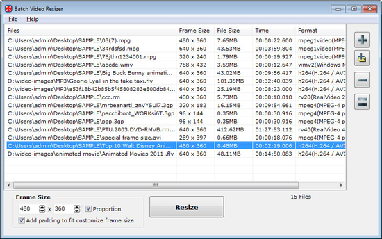 Batch Video Resizer