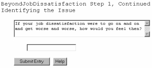 Beyond Job Dissatisfaction, Self Help