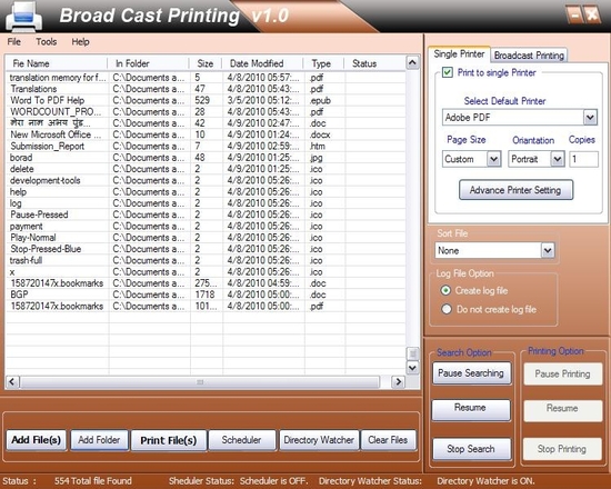 Broadcast Batch Printing