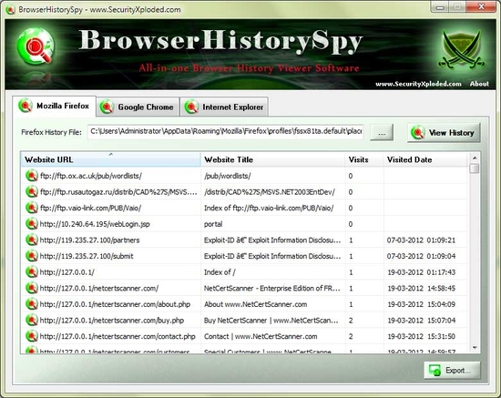 Browser History Spy