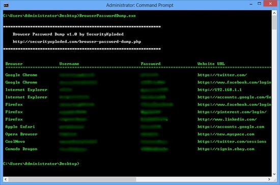 Browser Password Dump